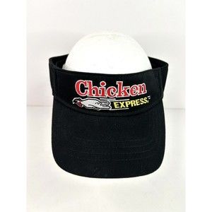 Chicken Express Restaurant Employee Visor Hat Adjustable Black